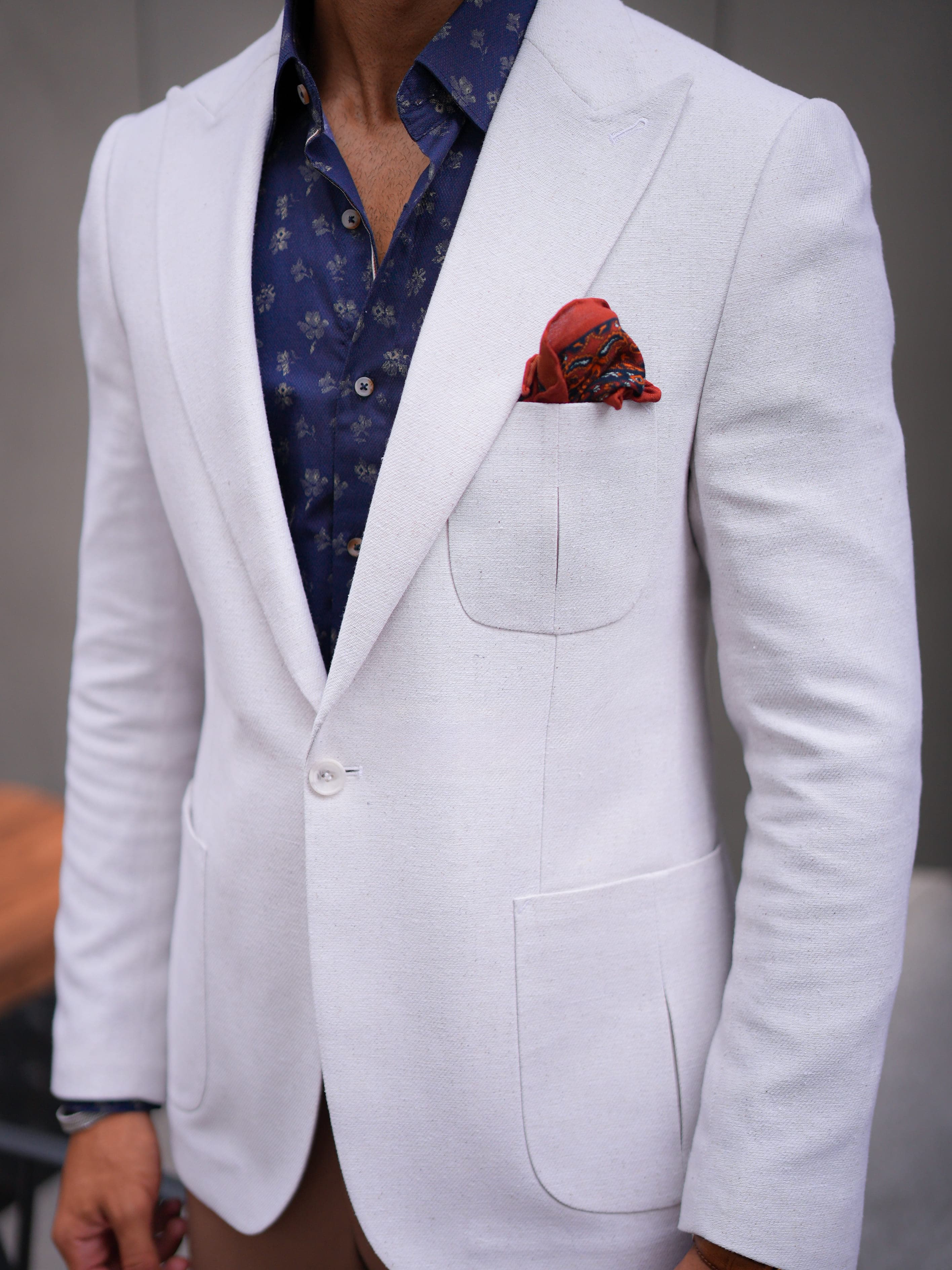 Luxury tuxedo with contrast lapel details