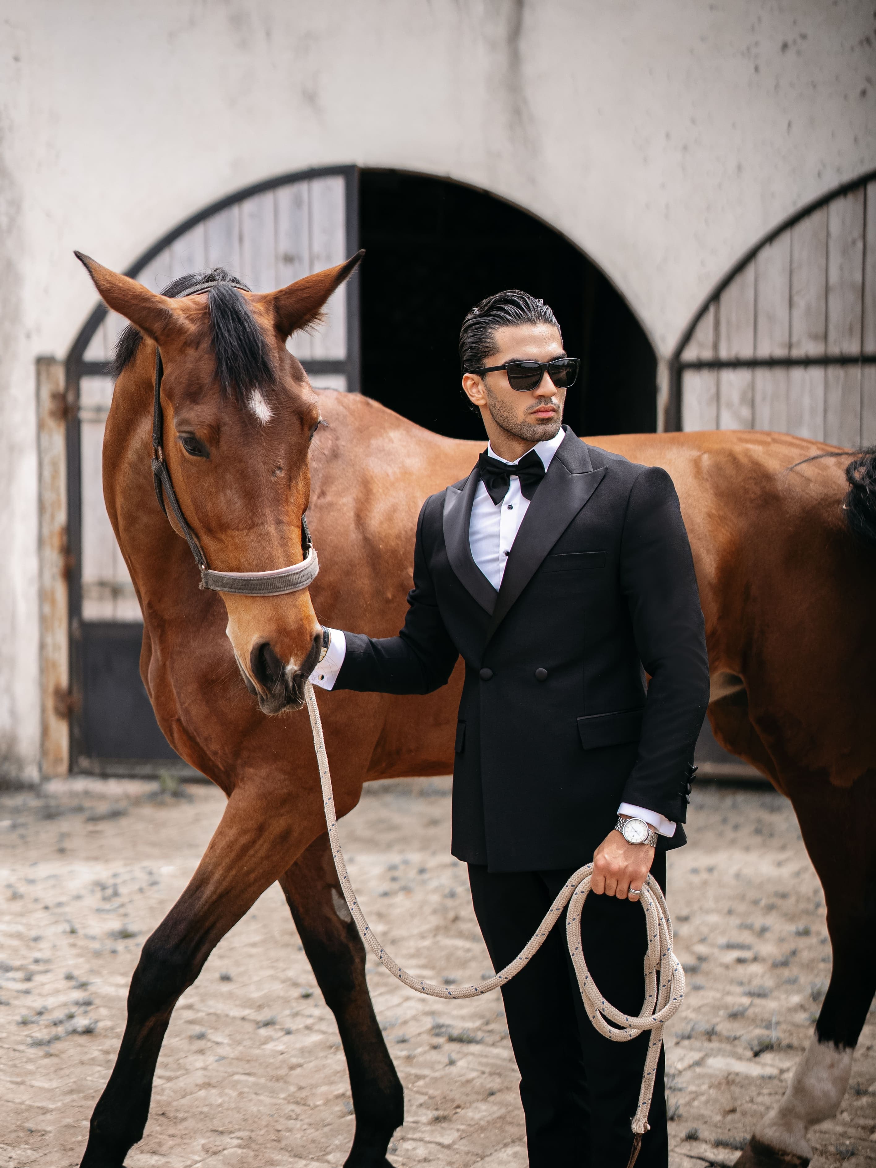 Slim-fit tailored charcoal gray formalwear